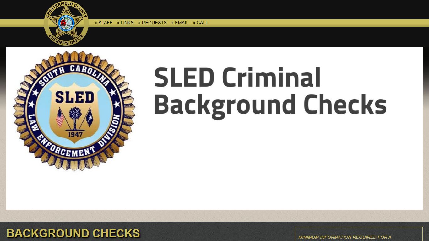 SC State Law Enforcement Division (SLED) Criminal Background Check ...